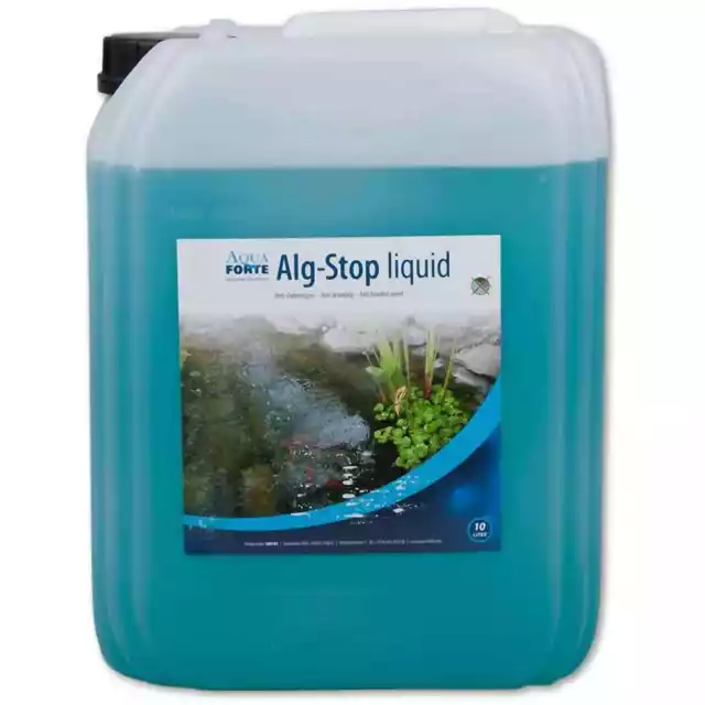 AquaForte Alg-Stop flüssig 10 Liter - Anti Fadenalgen Koi Teich Algen Mittel