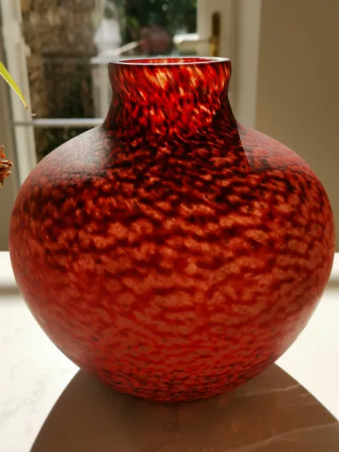 Vase boule en Pâte de verre. Muller Frères, Legras, Daum, Delatte ?