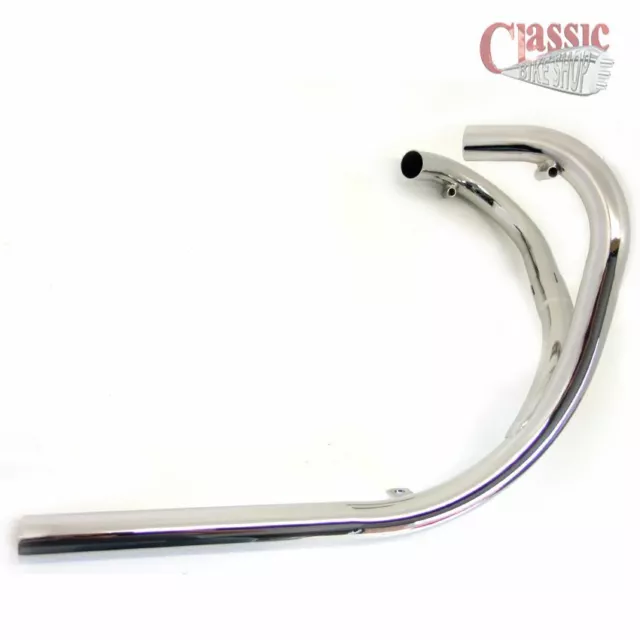 Chrome Siamese Exhaust PIpes, BSA A65 Lightning Clubman,Cyclone 68-2734