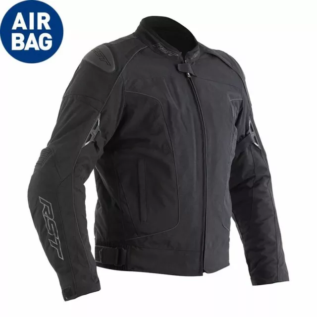 RST GT Airbag CE Textil Jacke schwarz Gr. XL Motorrad Jacke