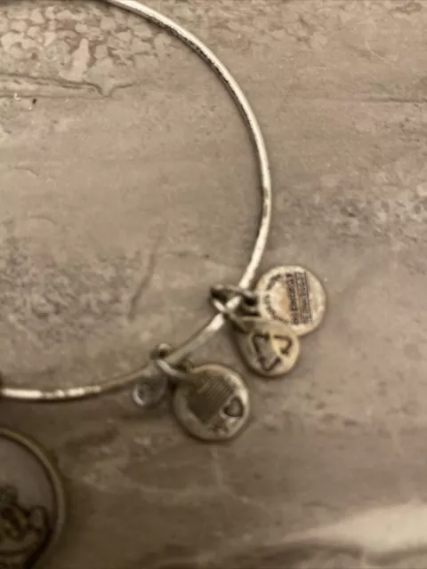 Alex & Ani Minnie Mouse Bracelet Bangle Silver Disney Parks Flower RETIRED 3