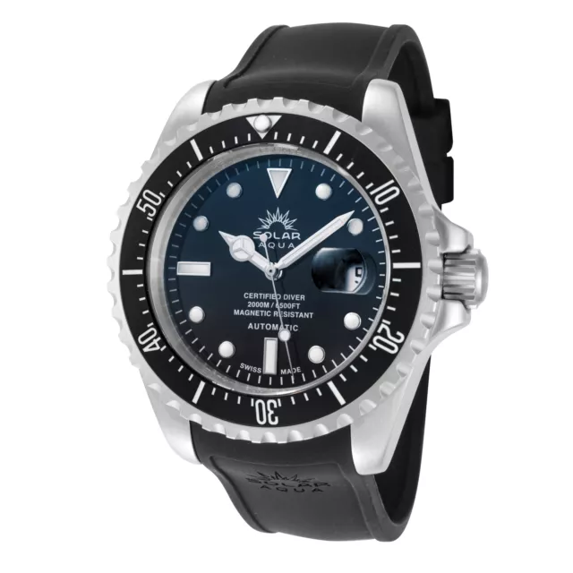 Solar Aqua Homme SA0020.0003 Profond Bay 45mm Bleu Et Cadran Noir Montre