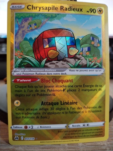 Carte Pokémon CHRYSAPILE RADIEUX EB12. 5 ZENITH SUPREME 051/159 NEUVE VF