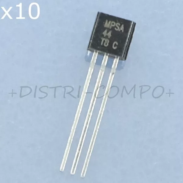 MPSA44 Transistor TO-92 NPN 400V 300mA Diotec (lot de 10)