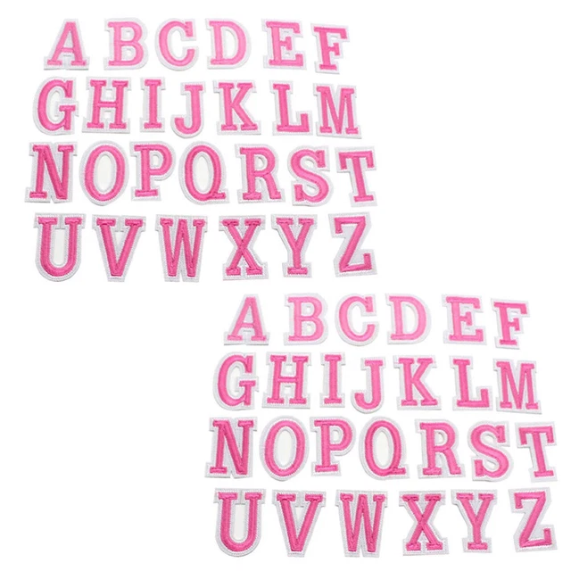 52pcs Lettre sur les lettres brodées a- z Applique pour vêtements de robe chapea