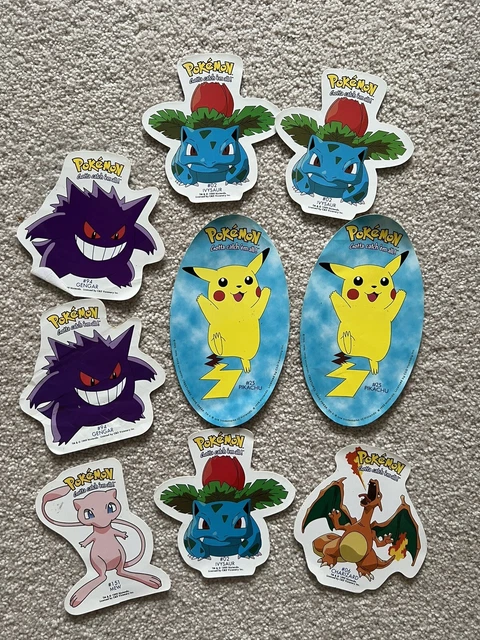 Sticker 1998 VINTAGE POKÉMON STICKERS (1998) Pikachu Charizard Mew Gengar Ivysaur ...