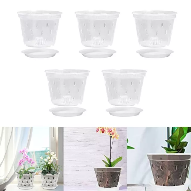 Promotes Healthy Root Growth 15 Pack of 5 5 Plastic Orchid Pots with Vents