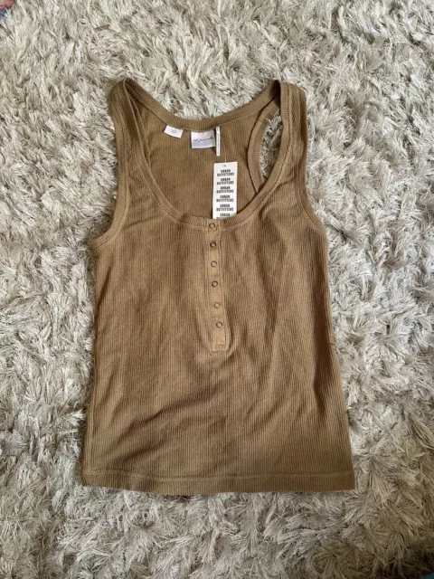 Urban Outfitters Out From Under Everyday Henley Tank Top - Medium NEW Brown