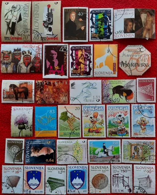 Lot Briefmarken Slowenien gelaufen