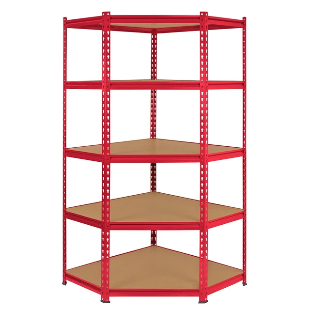 Scaffalature angolari scaffalature garage 90 cm unità di stoccaggio scaffali in metallo resistenti MDF