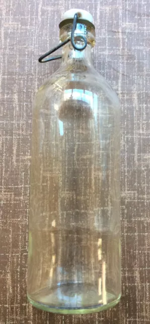 Chemieflasche Apothekerflasche Vorratsflasche Schnappverschluß Antik Historisch