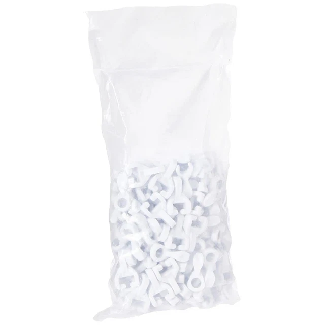 Ganci Scorrevoli Per Tende | 100 Pezzi In Plastica Bianca, Per Binari Di Tende E Guide Aliante - Foto 10