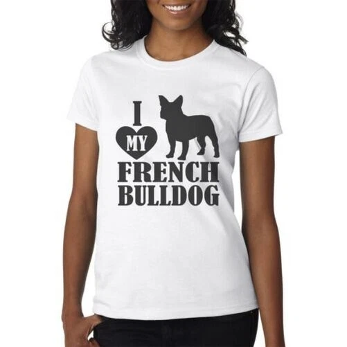I Love My Bulldog Francese - Divertente Uomo/Donna Regalo T-Shirt Cane Animali