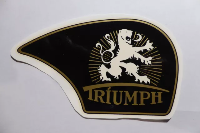 Triumph Destra Decalcomania ad Acqua 109x65 MM, Nero-Oro, 99302T