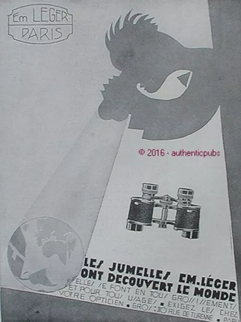 1929 Em Leger Twins Ad Discovered The World Earth French Ad Pub