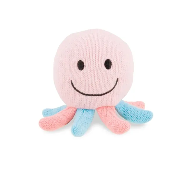 Sea Creatures - Octopus Rattle Soft Fabric Baby Toy Washable - Rich Frog
