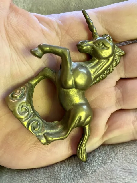 Vintage Brass - Bronze  Unicorn Figurine Hollywood Regency Decor -Medieval Decor