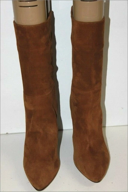 MINELLI  Bottines à Talons Coniques Daim Marron Fauve T 36 TTBE