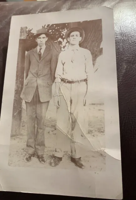 1910s  Men Vintage Gay Interest RPPC REAL PHOTO POST CARD  Pueblo CO