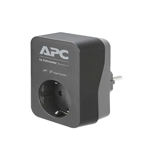 APC PME1WB-GR power plug adapter Black,Grey