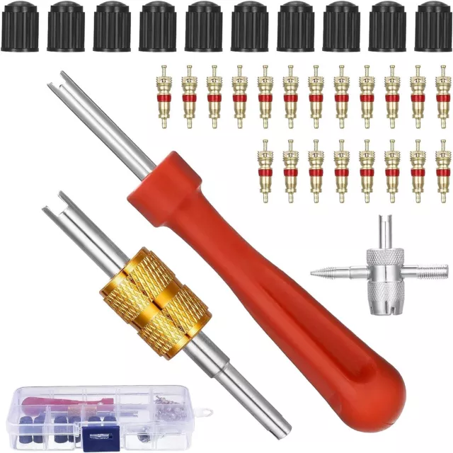 Compact Valve Core Extractor Tool for Bikes Motorcycles Cars and Trucks Kits