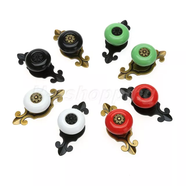 Vintage Wardrobe Cabinet Drawer Cupboard Pull Handles Ceramic Closet Door Knobs