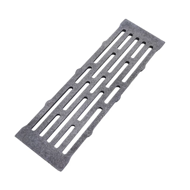 Griglia In Ghisa Per Camino Con Cassetto Raccolta Cenere - 30x16 Cm, Altezza 8 Cm, Per Stufe A Pellet E Barbecue
