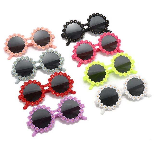 Bambini bambine neonato bambini forma a fiore dolci occhiali da sole rotondi neonato shad ¬