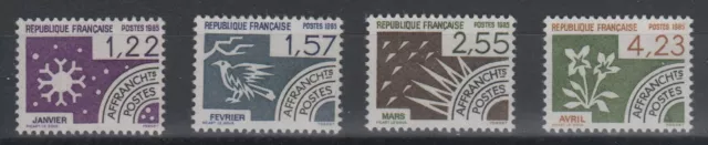 4 Préoblitérés 1985 N°186 à 189**