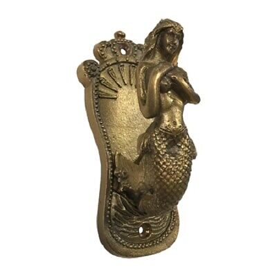 2 Antique Vintage Style Solid Brass Mermaid Wall Hook Beach Nautical Decor Boat