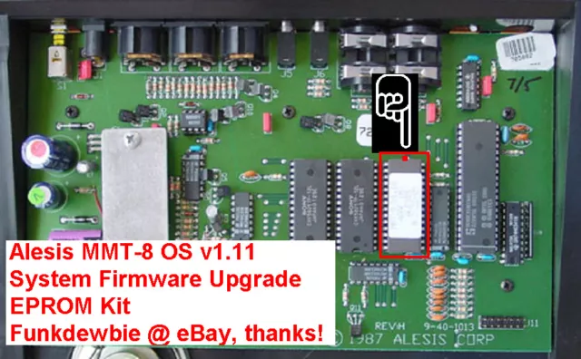 Alesis MMT-8 OS v1.11 EPROM Firmware Upgrade KIT / New ROM Update Chip 3