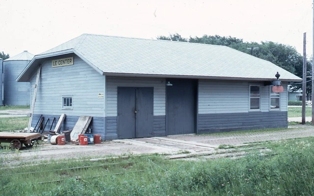 Milwaukee Road Le Center,MN Station Orig Kodachrome Slide C91