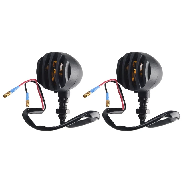 Specchietti Retrovisori Per Moto Con Frecce LED Integrate &ndash; Nero Lucido