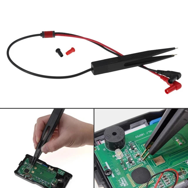 Sonda fiable Chip Test Clip para probar resistencias condensadores y