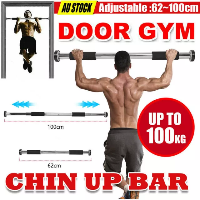 Door Chin Up Bar Portable Pull Up Doorway Home Gym Workout Fitness Abs Exercise