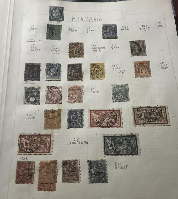 France: Classic Era Stamps Lot Of 24 Pre 1940 Used 3