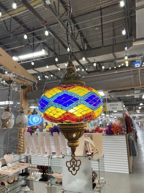 Turkish Moroccan Mosaic Ceiling Hanging Lamp Pendant Light Fixture