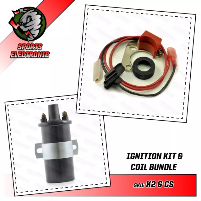 Powerspark Electronic Ignition Kit and Sports Coil for Lucas 25D 23D Distributor