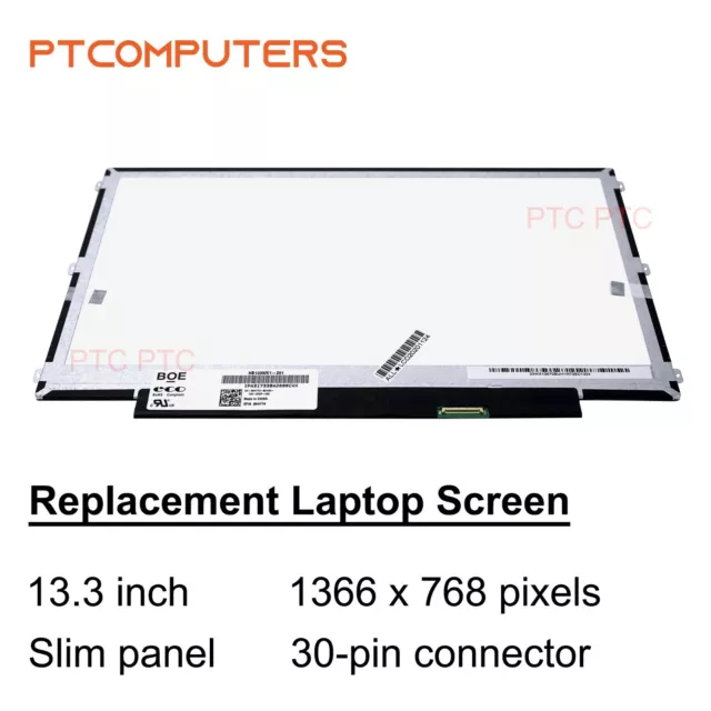 13.3" 1366x768 Slim LED Screen Display Panel HB133WX1-201 30pin