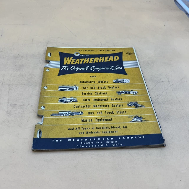 1953 Weatherhead Original Equipment Line Parts Catalog Manual J-103