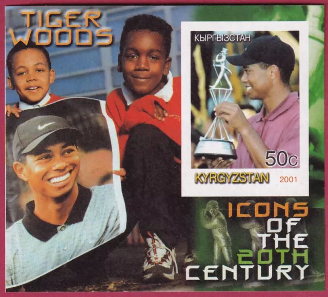 Kirgisistan toller Block postfrisch, Tiger Woods
