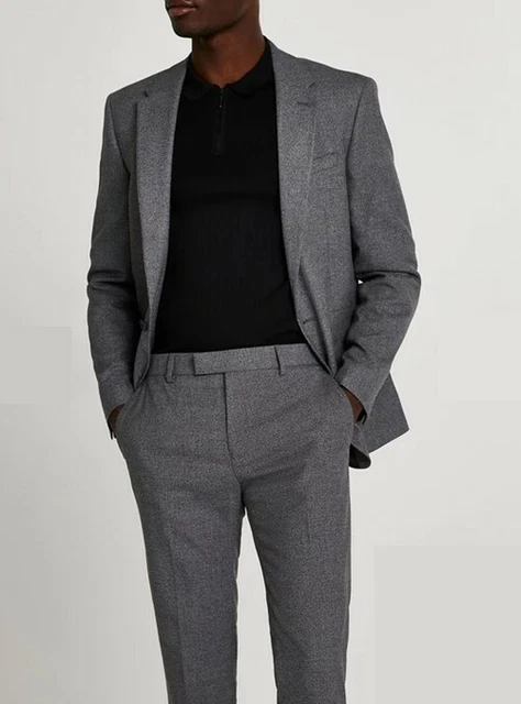 River Island - Giacca Nuova con etichette - Edgar Sb1 Sale e Pepe - Grigio - 34R - prezzo di prezzo £35