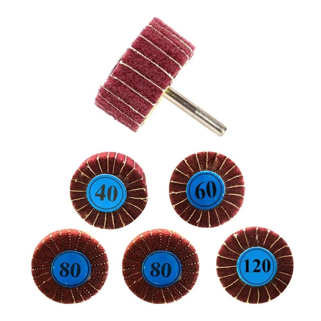 SCOTTCHEN Abrasive Flap Wheel Sander 2"x1" x 1/4" Shank Mounted Non-woven Int...