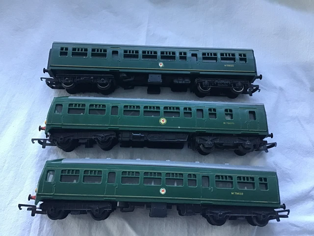 Triang Oo Gauge Class 101 Br Green 3 Car Dmu M79079  - Runner - Unboxed
