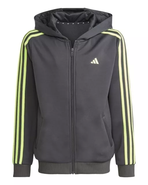 Giacca tuta felpa Cappuccio Ragazzi Unisex Adidas U TR- ESS 3 Stripes FZHD