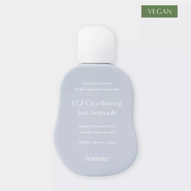 FROMRIER Cica Water Sun Ampoule 56ml - SPF50+ PA++++ - Protection Solaire Coréenne Vegan