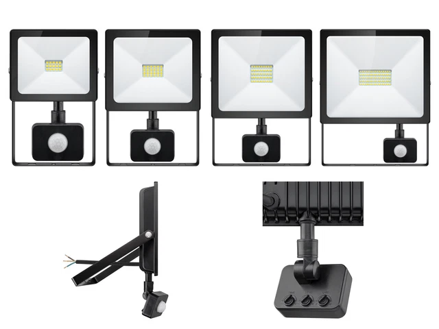 LED Außenstrahler mit Bewegungsmelder Flutlicht Strahler Scheinwerfer Fluter