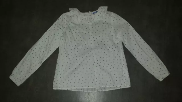 Jacadi 10 Anni Magnifico Camicetta Camicia Camicetta Ragazza Ottime Condizioni