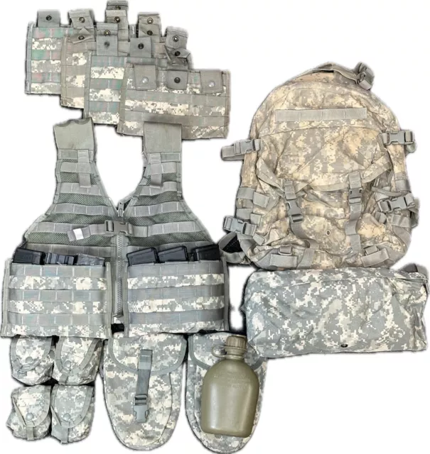 US Army MOLLE Rifleman Kit! 16 Piece Set! Assault Pack, Vest, Waist Pack & More!