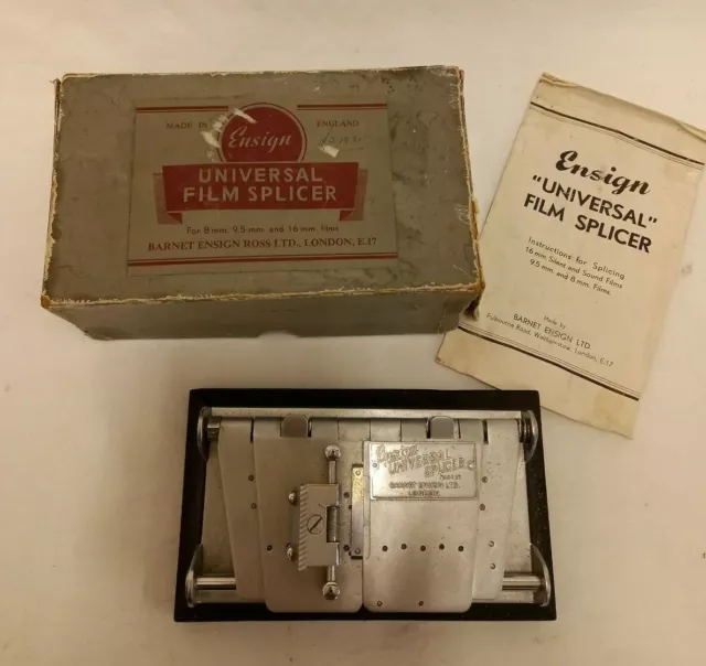 Vintage Ensign Universal Film Splicer Boxed Complete With Instructions